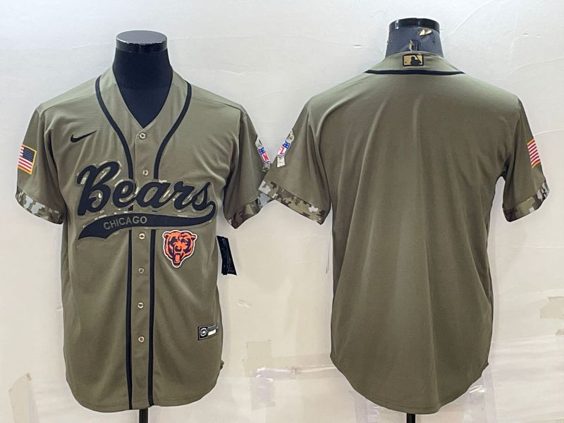 Men Chicago Bears blank salute green 2022 Nike Co branded NFL Jersey
